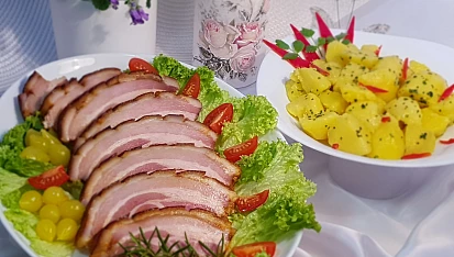 Pomalený a pečený, 3 týdny naložený bůček