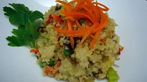 Bulgur s hlívou a zeleninou
