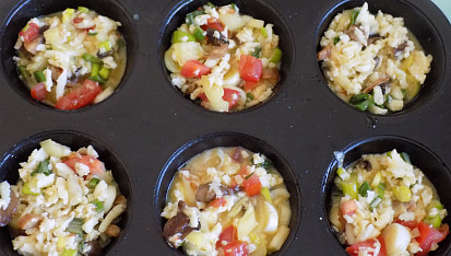 Cibulkové frittatas