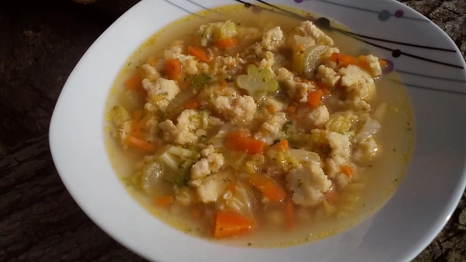 Farářská polévka / zeleninová s vaječnými nočky