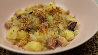 Gnocchi, zelí a uzené - 3v1