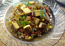 Opékané tofu s pohankou