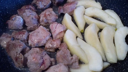 Vepřové s hruškou a Hermelínem