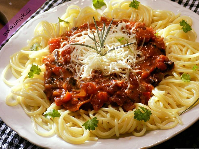 Žampionové špagety