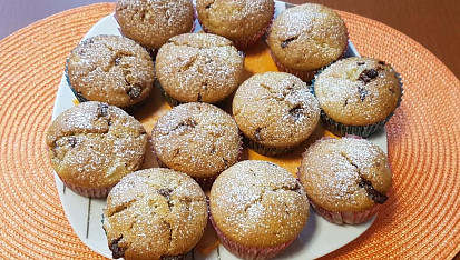 Čokoládovo-banánové muffiny