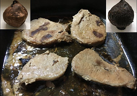 Delikatesa: kotlety s černým česnekem (Kotlety s černým česnekem)