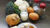 Květákovo-brokolicovo-mrkvové placky se sýrem, Ingredience 