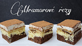 Mramorové řezy s pudinkem a šlehačkou