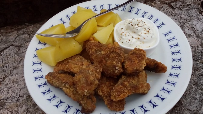 Smažená obalovaná játra
