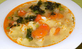 Zeleninová polévka s krupicovými haluškami
