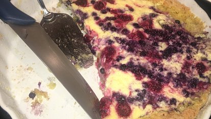 Koláč s tvarohovo-ovocnou náplní, Koláč s tvorohovo-ovocnou náplní