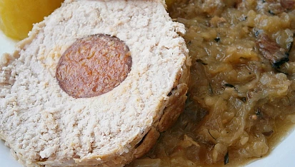Vepřová pečeně s pikantním terčem na zelí v PH