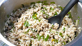Zapečené vepřové maso s rýží a bylinkami