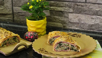 Listový závin s kopřivami na Zelený čtvrtek