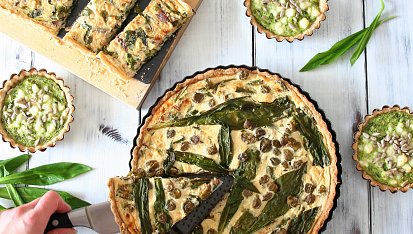Quiche s medvědím česnekem