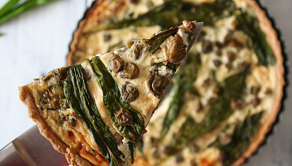 Quiche s medvědím česnekem