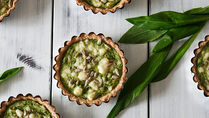Quiche s medvědím česnekem