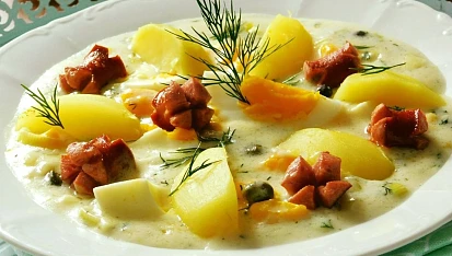 Pórková omáčka s vejci a kapary