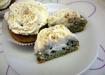 Zelené koláčky s krémem