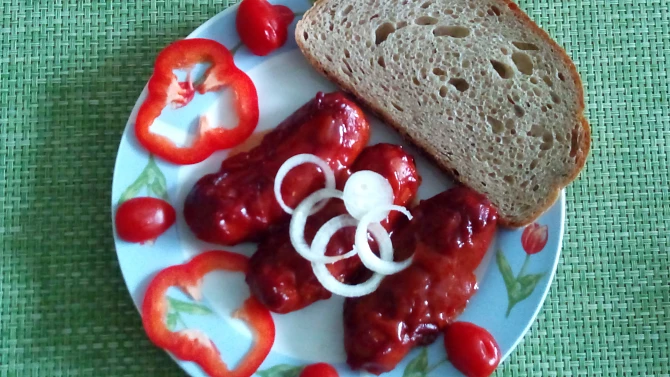 Buřty na pivě s kečupem