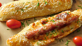 Hot dog z listového těsta