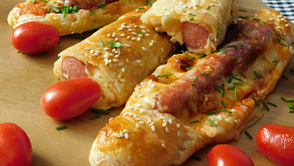 Hot dog z listového těsta