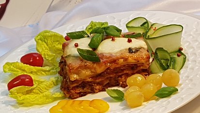 Hovězí lasagne s mozzarellou