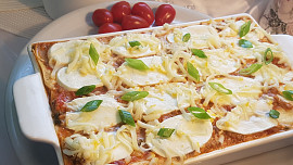 Hovězí lasagne s mozzarellou