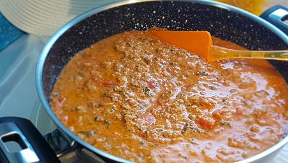 Hovězí lasagne s mozzarellou, Masová směs