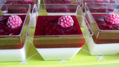 Panna cotta s malinovou omáčkou