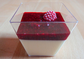 Panna cotta s malinovou omáčkou