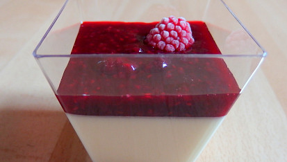 Panna cotta s malinovou omáčkou