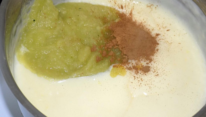 Tykvový/cuketový pohár s jogurtem a ricottou