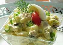 Žampionový salát s vejci