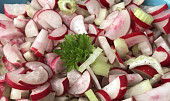 Ředkvičkový salát s řapíkatým celerem a octovou zálivkou