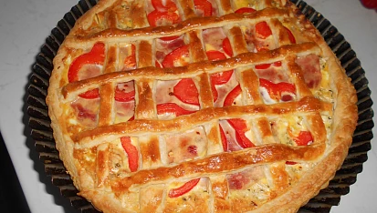 Slaný mřížkový koláč