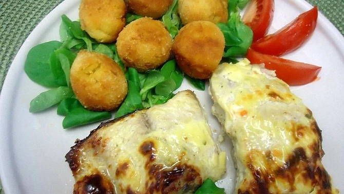 Marinovaný africký sumeček s kroketami