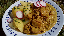 Mleté maso s ředkvičkami