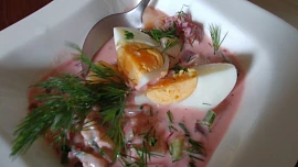 Polévka "okroška" babičky Aničky