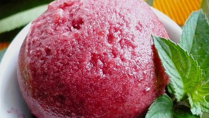 Třešňovo - rebarborový sorbet