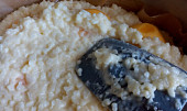 Zapečená mléčná rýže s pudinkem a ovocem