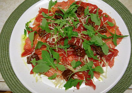 Carpaccio s lanýžovým olejem