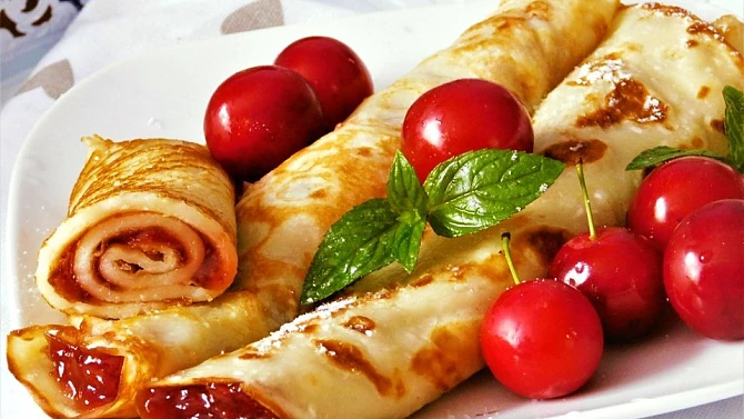 Palačinky z tvarohu s kokosem