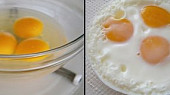 Tři vejce do skla z mikrovlnné trouby