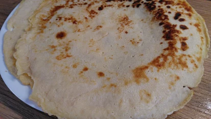 Zapečené palačinky  se špenátem a uzenou šunkou