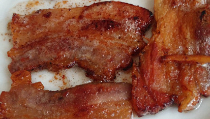 Domácí slanina bez uzení podle slovenského redaktora Milana Gigela, Opečená slaninka