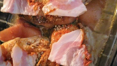 Pečené slepičí díly, Slepičí díly připravené na pečení