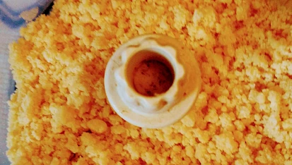 Strouhání do polévky vyrobené v sekáčku (čopru), Hotové strouhání v sekáčku