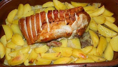 Bůček na bramborách