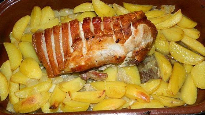 Bůček na bramborách
